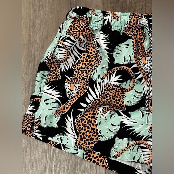 Boardies Mens Shortie Swim Trunks Size Large Purrfect Paradise Print - Picture 3 of 7